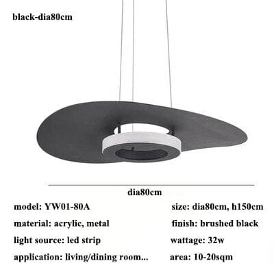 NovaLume LED Round Aluminum Pendant Light With Glass Shades