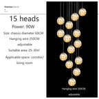 AstraLume Bubble Glass LED Ceiling Chandelier Light