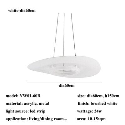 NovaLume LED Round Aluminum Pendant Light With Glass Shades