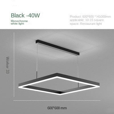 Geometric Square Pendant Chandelier With Contemporary Glow