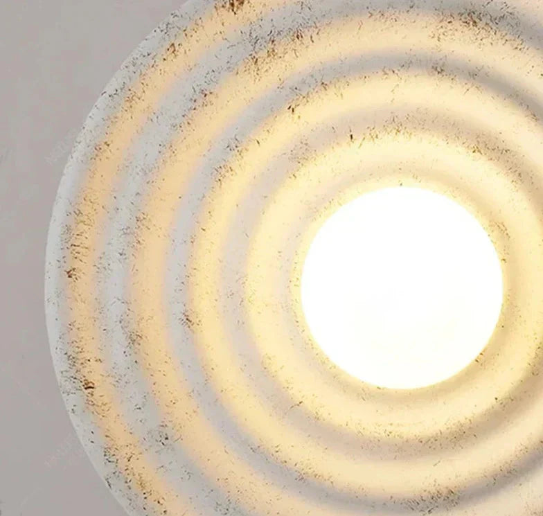 Aurelle Wall Lamp LED Up and Down Perforated Resin and Iron Construction