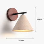 AeroLux Sconce Yellow Travertine Wood Wall Light LED E27