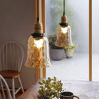 Luminara Vintage Amber Glass Pendant Lamp With Warm LED Glow