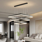 Geometric Square Pendant Chandelier With Contemporary Glow