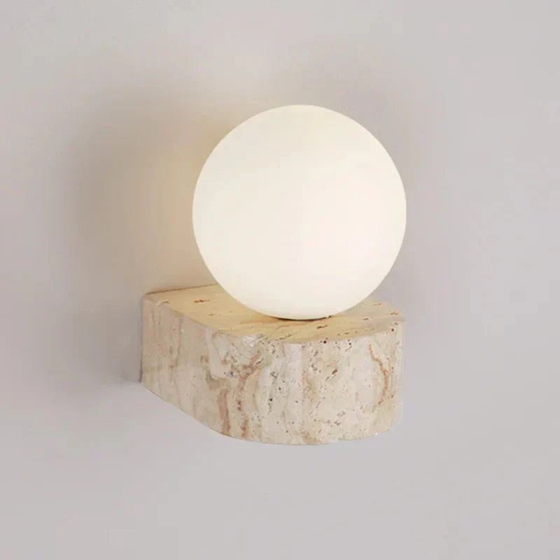 StoneLume Wall Lamp by Ardentia With Frosted Glass Shade and G9 LED