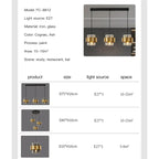 Aurelia Noir Brass Glass Chandelier With Smoke Glass Shades