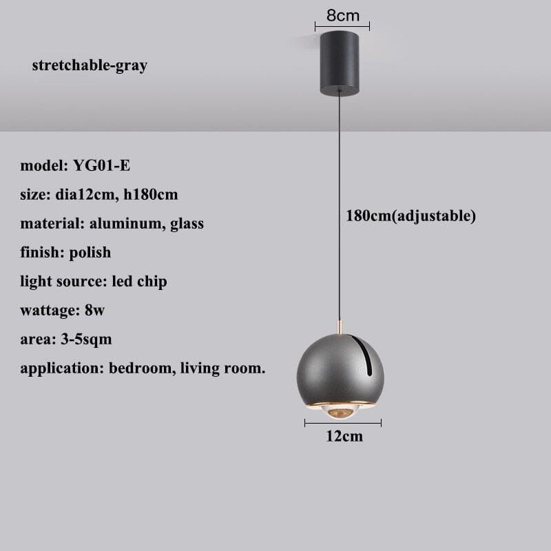 AstraLume Adjustable Angle LED Pendant Light Dimmable