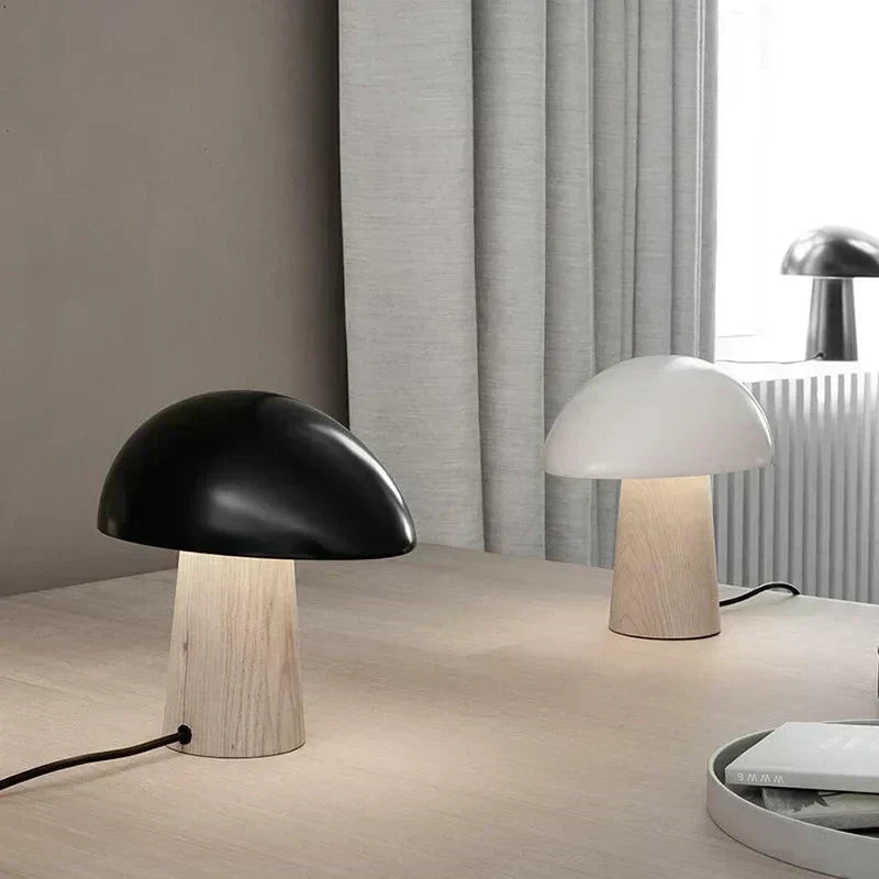 Orion Wood and Metal LED Table Lamp Series by Vrimlie