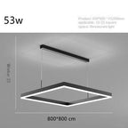 Geometric Square Pendant Chandelier With Contemporary Glow