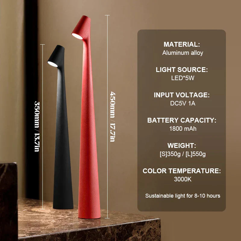 Nordic Cordless LED Table Lamp for Reading and Dining