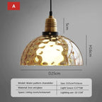Luminara Vintage Amber Glass Pendant Lamp With Warm LED Glow