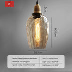 Luminara Vintage Amber Glass Pendant Lamp With Warm LED Glow
