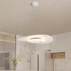 NovaLume LED Round Aluminum Pendant Light With Glass Shades