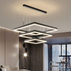 Geometric Square Pendant Chandelier With Contemporary Glow