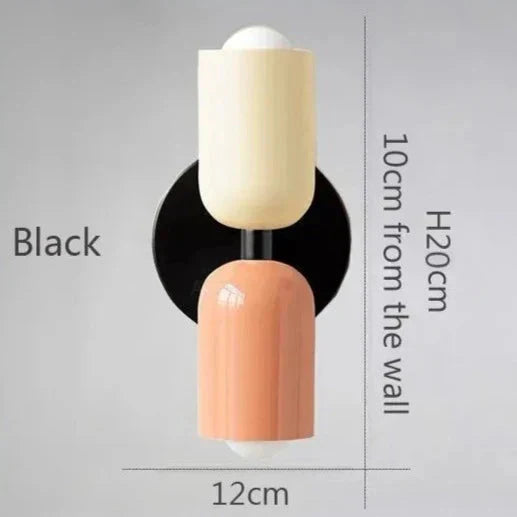 NovaLume Warm Glow Two-Light LED Wall Lamps for Home