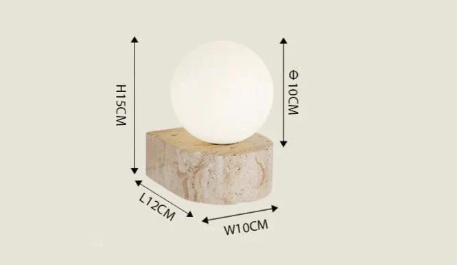 StoneLume Wall Lamp by Ardentia With Frosted Glass Shade and G9 LED