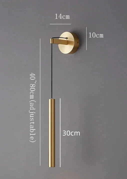 Solara Copper LED Wall Lamp Single Light Wall Mount