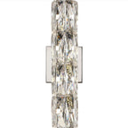 AstraLume Crystal Wall Light With Stainless Steel Base