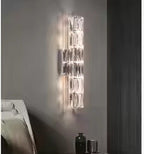 AstraLume Crystal Wall Light With Stainless Steel Base