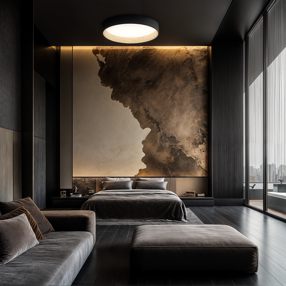 LumaNest Minimalistische Einbau-Deckenleuchte mit Holzmaserung-Akzent