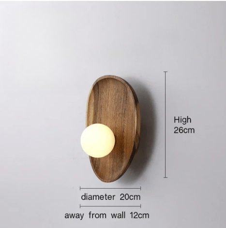 Kirrea Wood Wall Sconce With Frosted Glass LED Up Down Light