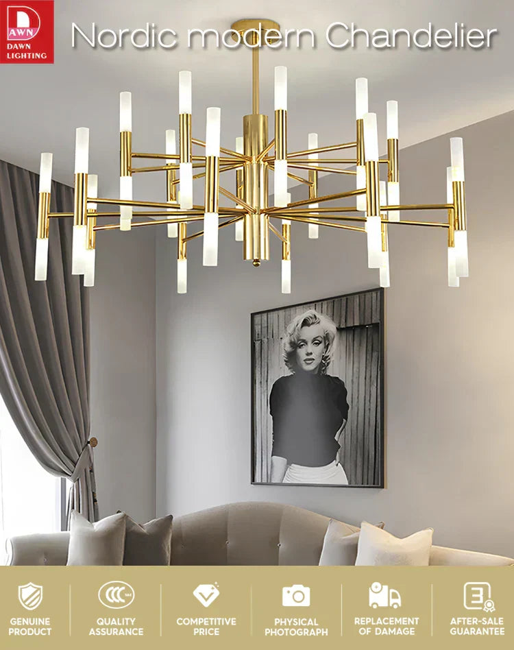 AstraGrid Nova Matrix LED Chandelier for Modern Interiors