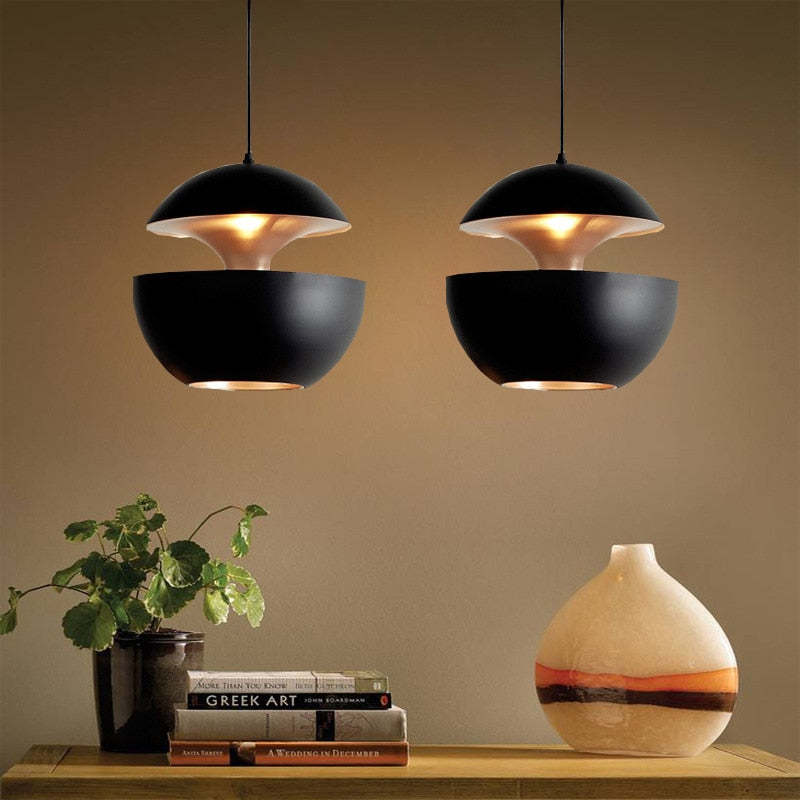 NexaLum Modern LED Pendant Light In Black And White