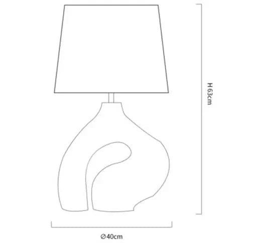 NovaLume Modern Table Lamp With 12W LED AC Power By Elora