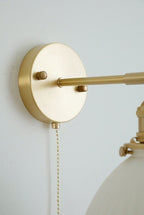 Astraea Ceramic Wall Light | Pleated Cup Shade Bulb Included