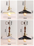 Aurela Glazed Ceramic Tutu Pendant Light in Art Deco Style with LED Bulb Included