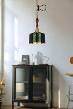 Lumora Grüner Glaszylinder Pendelleuchte Mit Inklusive LED-Birne