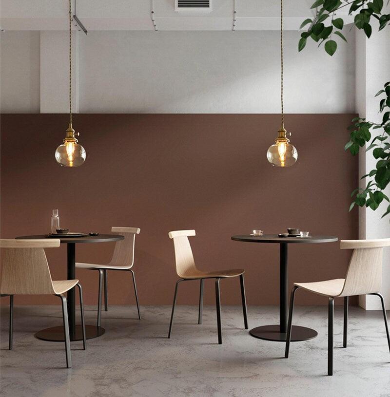 Aurora Glas Vintage Kugel Pendelleuchte mit LED-Birne