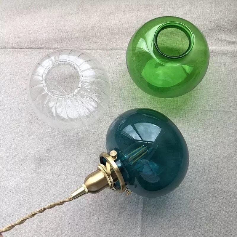 Aurora Glas Vintage Kugel Pendelleuchte mit LED-Birne