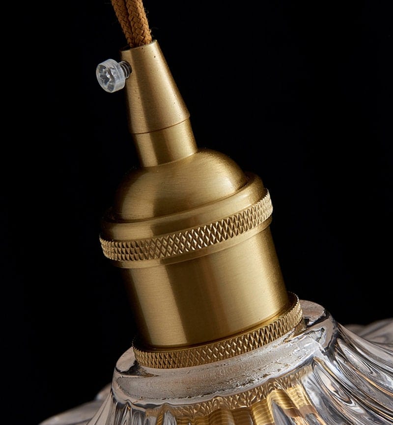 Vesper Glass Lily Pendant | Vintage Art Nouveau Light With Bulb Included