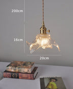 Vesper Glass Lily Pendant | Vintage Art Nouveau Light With Bulb Included