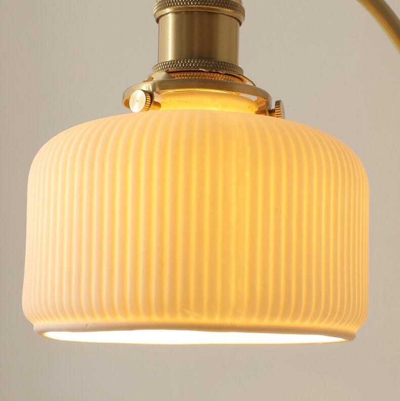 Astrael vintage kerámia LED fali lámpa diófa részletekkel