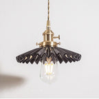 Aurela Glazed Ceramic Tutu Pendant Light in Art Deco Style with LED Bulb Included