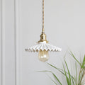 Aurela Glazed Ceramic Tutu Pendant Light in Art Deco Style with LED Bulb Included