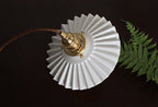 Aurela Glazed Ceramic Tutu Pendant Light in Art Deco Style with LED Bulb Included