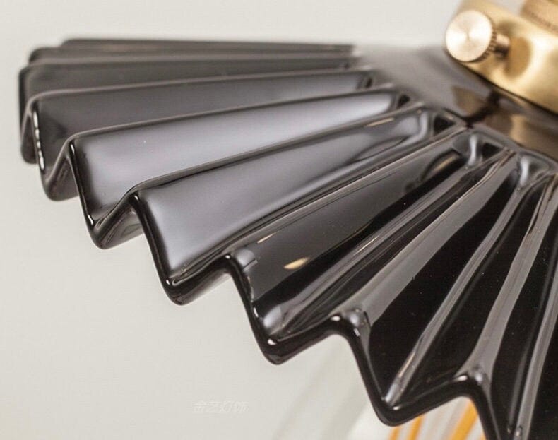 Aurela Glazed Ceramic Tutu Pendant Light in Art Deco Style with LED Bulb Included