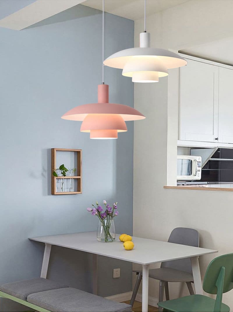 HyggeLux Scandi Umbrella Pendant Light With LED Bulb Included