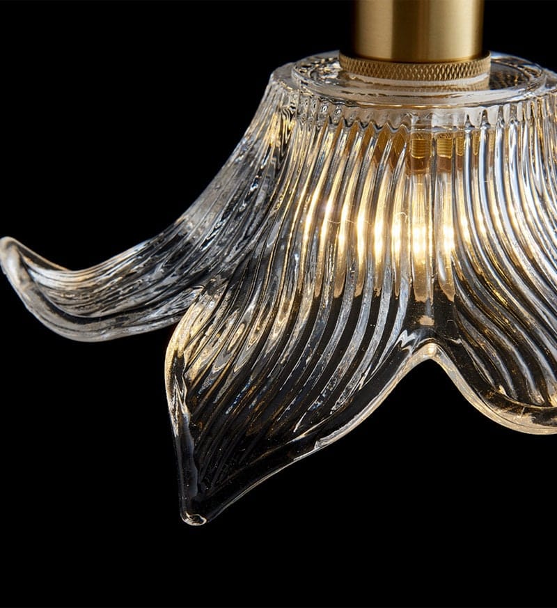 Vesper Glass Lily Pendant | Vintage Art Nouveau Light With Bulb Included