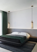 Nyra Cylindrical Pendant Light With Clear Glass Shade