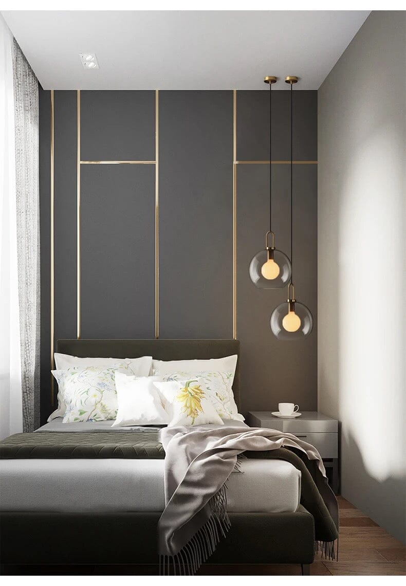 Nyra Cylindrical Pendant Light With Clear Glass Shade