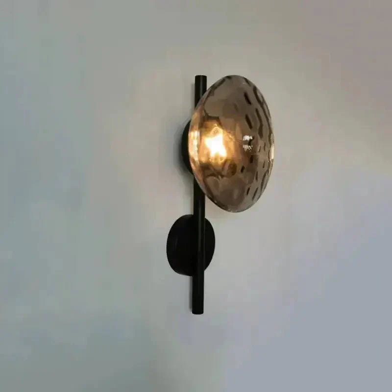 Aurelia Glow Wall Sconce Collection In Wrought Iron And Glass