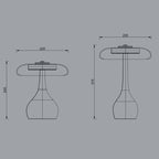 Lunara Table Lamp Collection 12W LED Brass Glass Ash Wood By Vrimlie