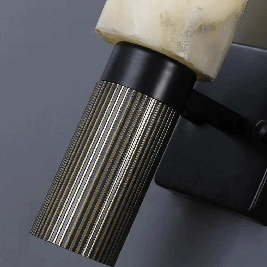 Verona Marble Copper Wall Light With LED Downward Shade By Astrae