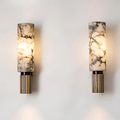 Verona Marble Copper Wall Light With LED Downward Shade By Astrae