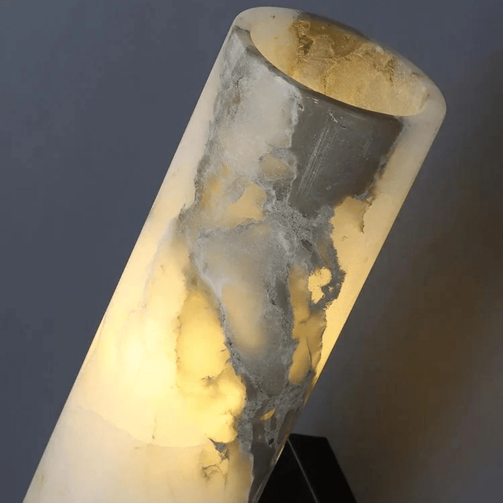 Verona Marble Copper Wall Light With LED Downward Shade By Astrae