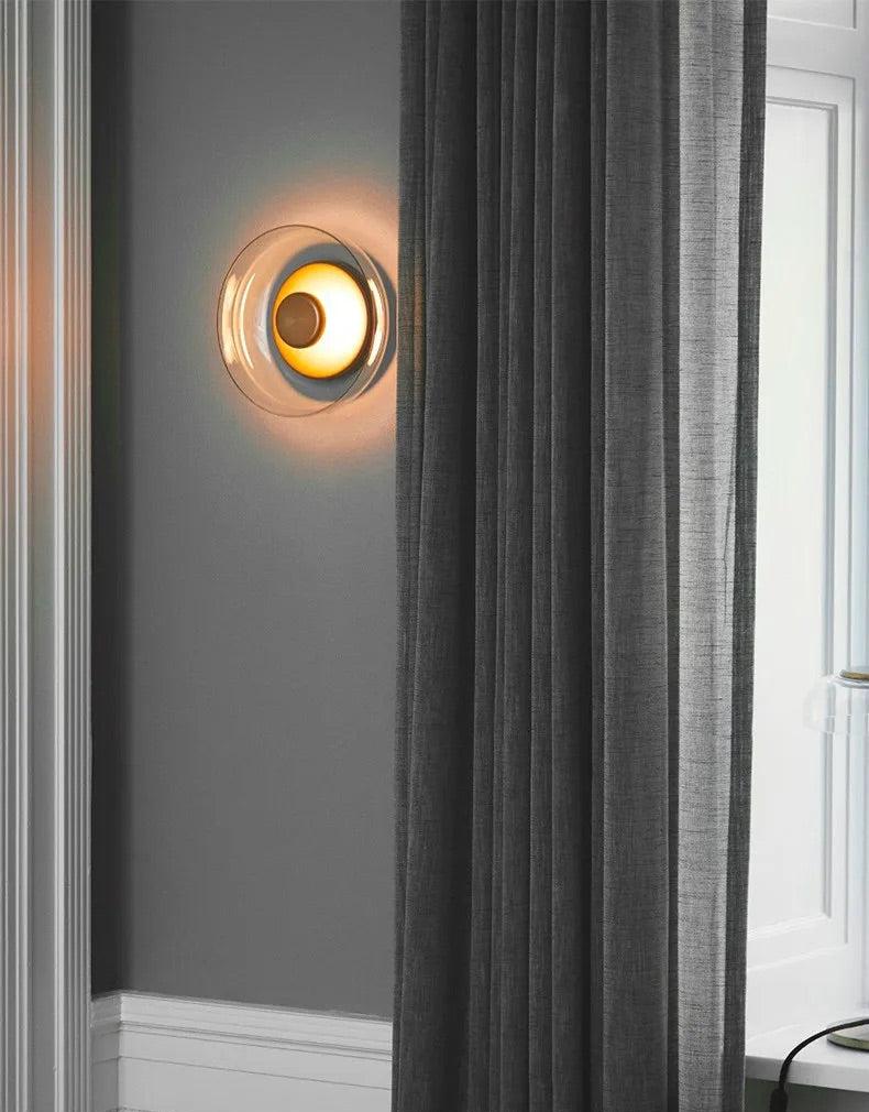 Lumora Glass Stone LED Wall Sconce for Living Room Hallway Deco